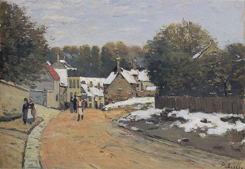 Alfred Sisley Early Snow at Louveciennes, oil painting image